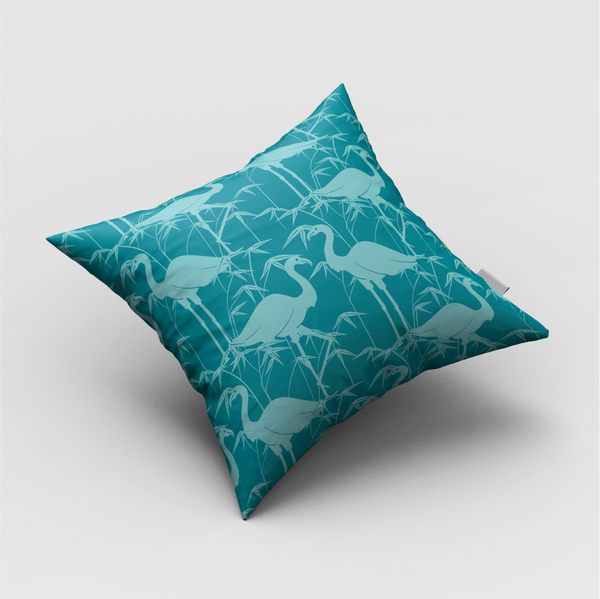 Blue Flamingo Cushion