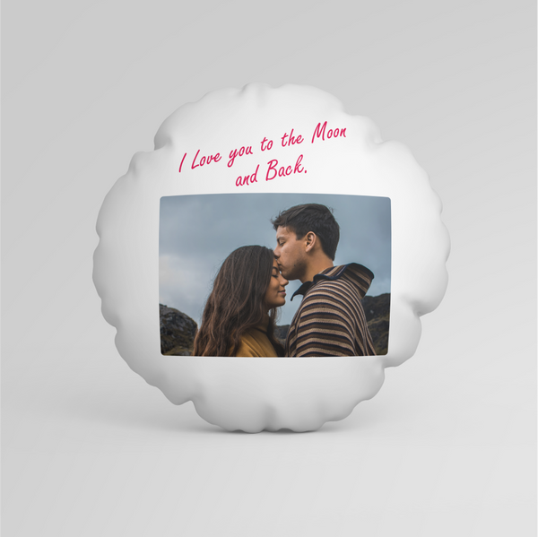 I Love You Photo Round Cushion