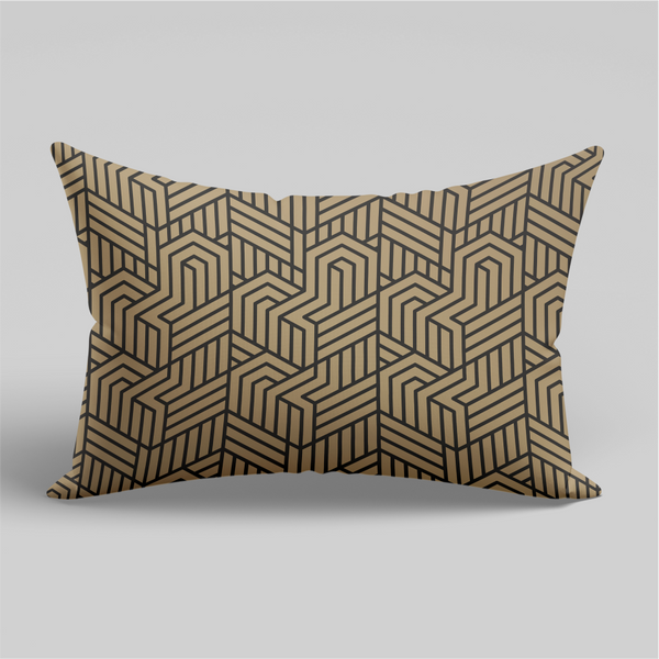 Rectangular Maze Inspired Cushion