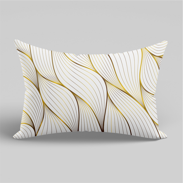 Rectangular Gold Striped Cushion
