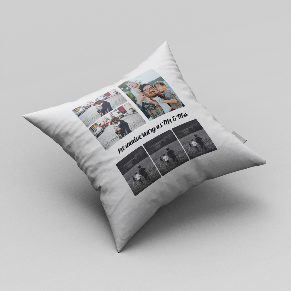 thumbnail image 2 of Personalized Photo Cushion Cover - Custom Print Pillow Case, 40x40 Cm Square 2 of 4