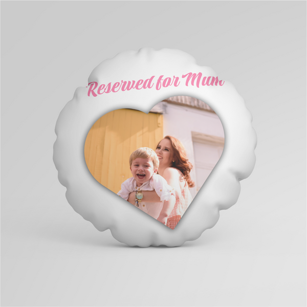 Heart Shape Photo Round Cushion