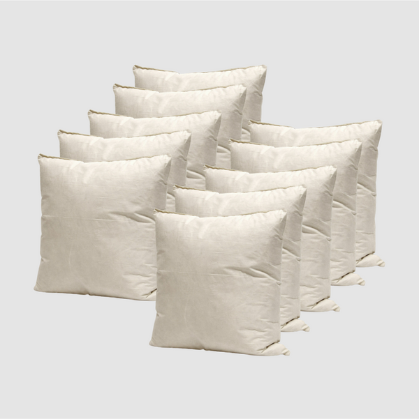 Set of 10 - Duck Feather Cushion Pads Inners Inserts Fillers Scatters